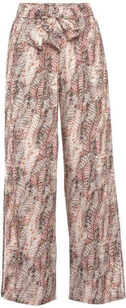 Buffalo Palazzohose (mit Bindegürtel) mit Alloverdruck, seitliche Schlitze, lockere Passform, Sommerhose