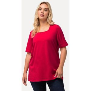 Ulla Popken T-Shirt T-Shirt A-Linie Carré-Ausschnitt Halbarm