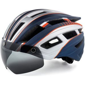 SURFOU Kinderfahrradhelm Fahrradhelm Herren Damen Fahrradhelm mit Visier Fahrradhelme (MTB Helm), für Erwachsene Radhelm Einstellbarer Atmungsaktiv Sicherheitsschutz
