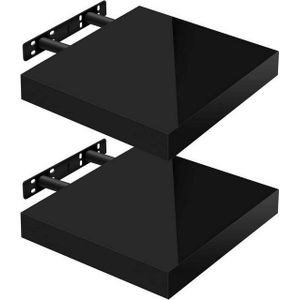 Woltu Wandregal, 2-tlg., Wandboard freischwebend Schweberegal Holz