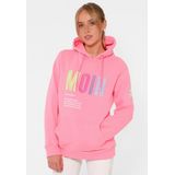 Zwillingsherz Sweatshirt mit aufgesticktem â€žMoinâ€œ-Schriftzug in Neonfarben