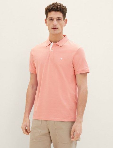TOM TAILOR Poloshirt Piqué Poloshirt aus Baumwolle mit Logo Stickerei