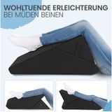 ELONEO Keilkissen für Bett & Sofa, als Kopfkissen oder Venenkissen verwendbar, 1-tlg., mit praktischem Seitenfach, waschbar & pflegeleicht