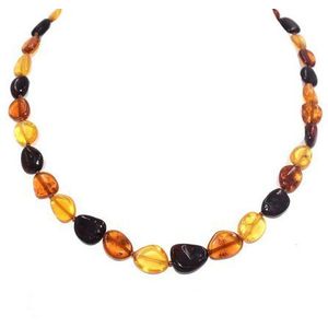 Firetti Collier Schmuck Geschenk Halsschmuck Halskette Farbstein Edelstein Bernstein, Made in Germany - mit Bernstein