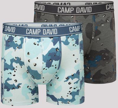 CAMP DAVID Boxershorts Set: (2-St) mit All Over Print