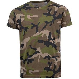 Art & Detail Shirt T-Shirt Army Camouflage Tarn Farben Look in Blue Green Grey Military