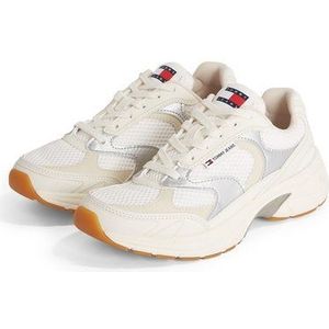 Tommy Jeans THE CONEY METALLIC Keilsneaker, Freizeitschuh, Schnürschuh, Halbschuh, Ugly-Sneaker, Logo-Aufnäher