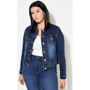 Studio Untold Jeansjacke Jeansjacke Heart-Rückenpatch Langarm