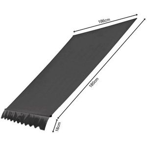 Quick Star Klemmmarkise Ersatzdach für Klemmmarkise 200x130cm Grau (1-St) Die Frontschlaufe ist passend für Stangen mit Durchmesser bis zu 28mm.