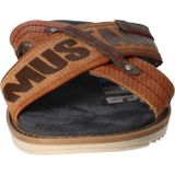 Mustang Shoes Pantolette, Sommerschuh, Schlappen, Poolslides, mit auffälligem Logoschriftzug