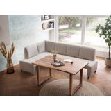 exxpo - sofa fashion Eckbank Intenso, viele Bezugsstoffe Cord, Leder, Struktur 244/157 cm (B/T), hohe Bodenfreiheit, frei im Raum stellbar, hoher Sitzkomfort