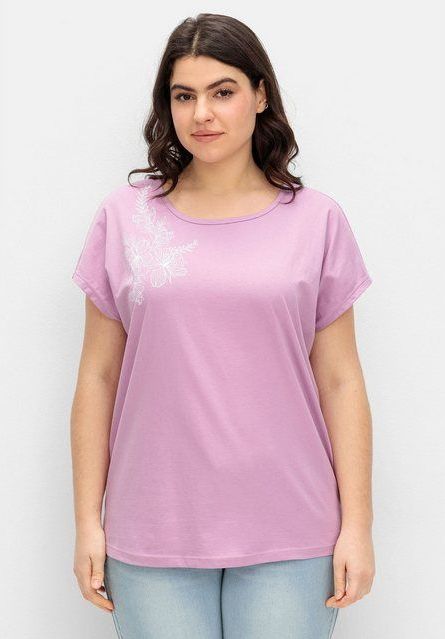 Sheego Rundhalsshirt Große Größen mit Blumenprint