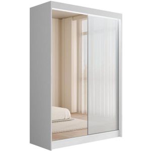 ALTDECOR Schiebetürenschrank VESLI (Kleiderschrank Garderobenschrank mit viel Stauraum Moderner Schrank) Spiegel Spiegeltüren Vielseitiger Schwebetürenschrank LED Beleuchtung