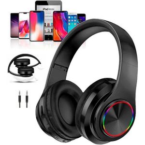 ibettertec Gaming-Headset, Bluetooth-Kopfhörer, faltbar kabelloses Kopfhörer Over-Ear-Kopfhörer (Bluetooth,Steckkarte,Steckkabel,3 Verbindungsmodi, Bluetooth, Active Noise Cancelling (ANC), HiFi-Stereo-Klangqualität)