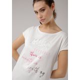 Laura Scott Shirtbluse aus Satin mit dezentem Aufdruck