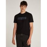 Calvin Klein T-Shirt BOX STRIPED LOGO T-SHIRT mit Logoschriftzug