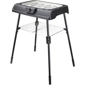 LEX Kombigrill Tisch- und Standgrill elektrisch ca. 52 x 39 cm mit Metalluntergestell, Stufenloser Temperaturregler