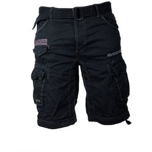 Geographical Norway Shorts Herren Cargo Shorts kurze Hose Short Bermuda Knielang Gürtel Sommer