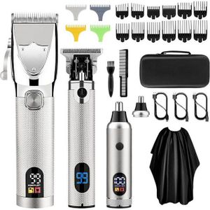 MODFU Haarschneider Haarschneidemaschine Barttrimmer Haartrimmer Bartschneider Trimmer, profi Barber Rasierer Herren Elektrisch Herrenhaarschneider LED Akku, Haarschneideset Wasserdichter für Barthaar Kopfhaar Friseure usw