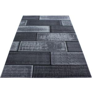 Carpettex Designteppich Steindesign, Läufer, Höhe: 6 mm, Kurzflor Teppich Wohnzimmer Abstrakt Kariert Design Pflegeleicht