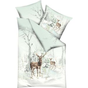 Kaeppel Bettwäsche Bettwäsche "Peaceful", Biber, 2 teilig, Tiermotiv
