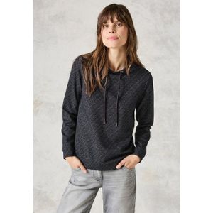 CECIL Langarmshirt aus elastischem Materialmix