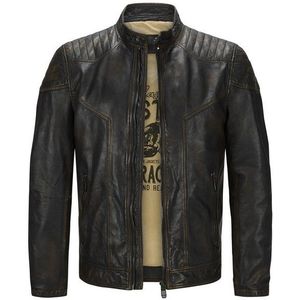 Milestone Lederjacke MSArlington handgewachste Bikerjacke aus Lammleder