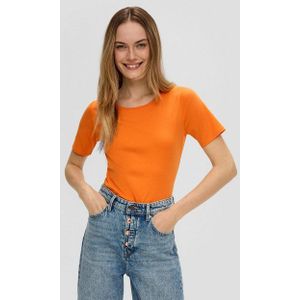 s.Oliver Kurzarmshirt Baumwoll-T-Shirt im Slim Fit
