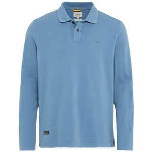 camel active Poloshirt Langarm-Poloshirt aus reiner Baumwolle