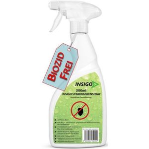 INSIGO Insektenspray Stinkwanzenspray, Wanzen, 0.5 l, biozidfreie Formel, auf Wasserbasis, geruchsarm, brennt / ätzt nicht
