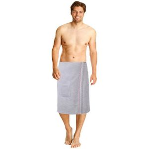 Betz Kilt Herren Saunakilt Frottee mit Klettverschluss, wadenlang, Baumwolle, Klettverschluss, Klettverschluss, Gummizug