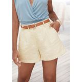 LASCANA Webshorts mit Bundfalten, kurze Stoffhose mit Taschen, elegant