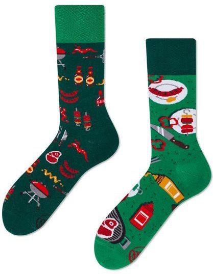 Many Mornings Freizeitsocken Many Mornings Socken BBQ (1 Paar, 1-Paar, 1 Paar) immer ein dismatching Paar