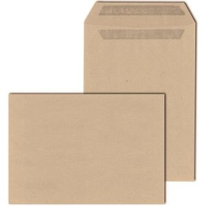 KK Verpackungen Briefumschlag, Versandtaschen Kuverts DIN C5 162 x 229 mm Selbstklebung braun