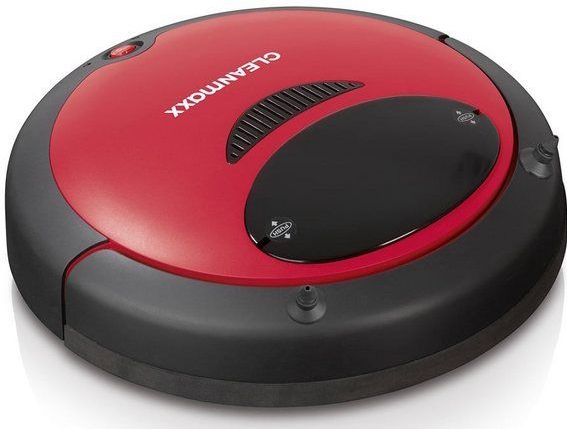 CLEANmaxx Saugroboter vollautomatisch - Teppiche & Hartböden - 14W - rot/schwarz, beutellos, 2in1 rot/schwarz