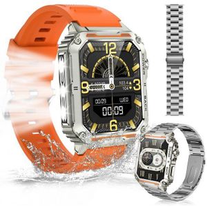 BRAIDOL Smartwatch,Fitness Tracker uhr für Damen Herren mit Telefonfunktion Smartwatch (4.9 cm/1.91'' Voll-Touch-Farbdisplay Zoll) Fitness Uhr mit 8 Arten von Lichteffekten zur Auswahl,2 Austauschbare Armbänder(Silikon und Stahlband Uhrenarmbänder), IP67 Wasserdicht Gesundheits-Smartwatches mit Blutsauerstoff, Blutdruckmessung,Herzfrequenz, Frauengesundheit,Atemtraining usw
