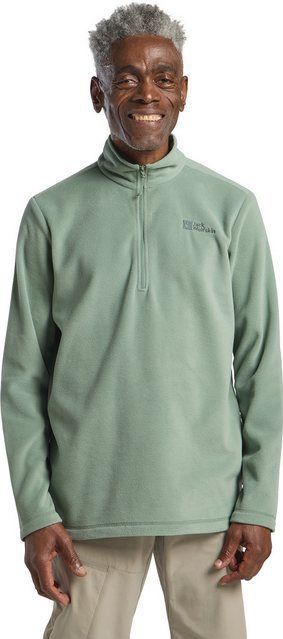 Jack Wolfskin Fleecepullover TAUNUS HZ M aus recyceltem Polyester, atmungsaktiv