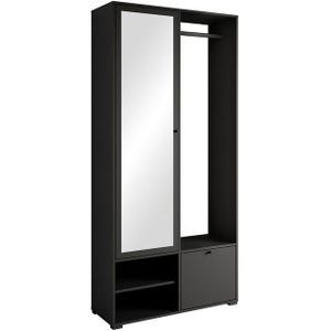 INOSIGN Garderobenschrank,Kompaktgarderobe, Garderoben-Set DINO Garderobenschrank mit Spiegel und Kleiderstange, 90 cm breit