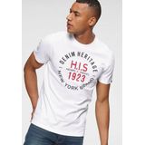H.I.S Rundhalsshirt Kurzarm, schmale Passform, mit Print, Rundhals, aus Baumwolle
