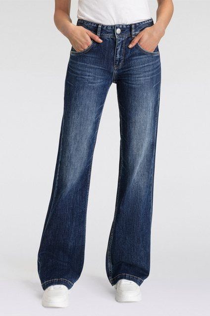 Herrlicher 5-Pocket-Jeans Edna Recycled Denim Light im Flared Fit