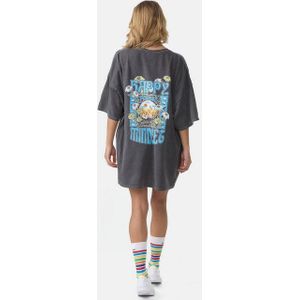 Worldclassca T-Shirt Worldclassca Oversized Print T-Shirt lang Sommer Tee Oberteil Neu
