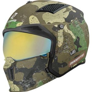 Bogotto Motorradhelm Radic Camo 22.06 Helm, herausnehmbares Visier