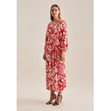 seidensticker Sommerkleid Schwarze Rose 3/4-Arm Rundhals Floral