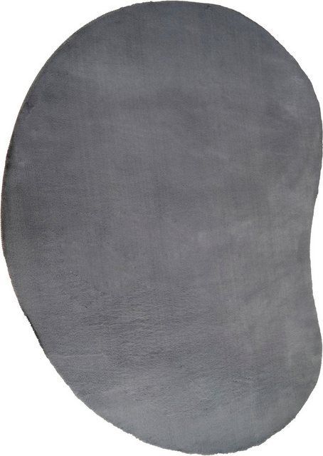 Bruno Banani Hochflor-Teppich Rabbit 2 Bean, Kunstfell Teppich, Modern, besondere Form, U-förmig, Höhe: 25 mm, Kaninchenfell-Haptik, Microfaser, Wohnzimmer, Schlafzimmer, Esszimmer