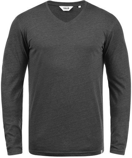 !Solid Langarmshirt SDBeda Longsleeve mit V-Ausschnitt