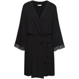 Vivance Dreams Kimono, Midilänge, Viskose, Kimono-Kragen, Gürtel, mit Spitze am Ärmelsaum
