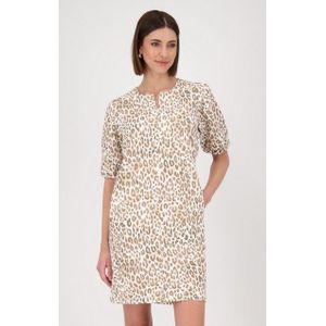 Monari Sommerkleid Kleid Leo allover Mit Rundhalsausschnitt