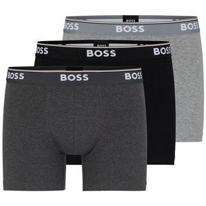 BOSS Langer Boxer Brief 3 PACK mit farblich passendem Webbund