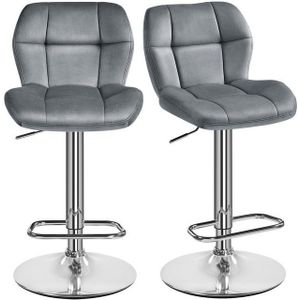Yaheetech Barhocker (2er), 2er-Set Barstühle Küchenstühle Bistrohocker höhenverstellbar