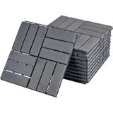 casa.pro Klickfliesen, Set, 10er Set, »Alliste« Akazienholz 30 x 30 cm 0,9 m² Grau
